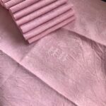 12 serviettes de table damassé rose poudré
