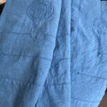 drap en lin bleu jean
