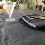 nappe pièce de lin ardoise