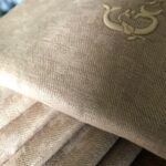 6 serviettes damassé tabac blond