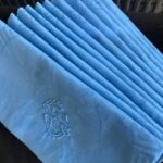 serviettes bleu méditerranée