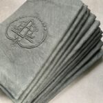 10 serviettes damassé kaki