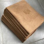 12 serviettes damassé doré