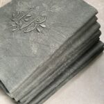 8 serviettes damassé de lin kaki